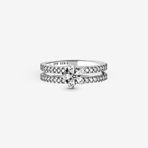 Nhẫn Pandora Sparkling Snowflake Double Ring Màu Bạc-3