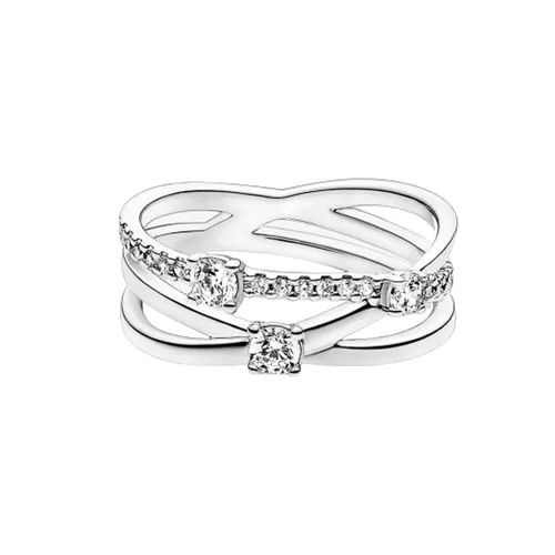 Nhẫn Pandora Sparkling Triple Band Ring Màu Bạc