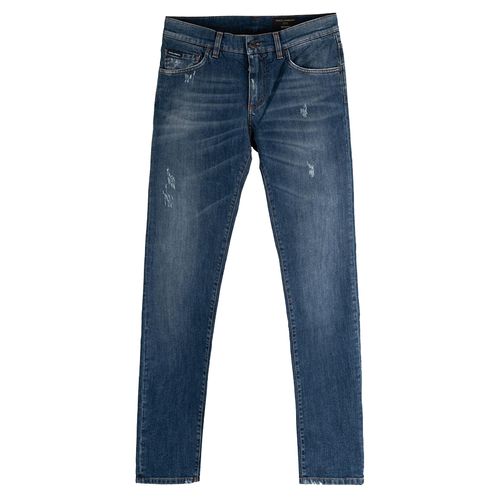 Quần Jeans Nam Dolce & Gabbana D&G Slim GY07LD G8AM7 S9001 Màu Xanh Bò