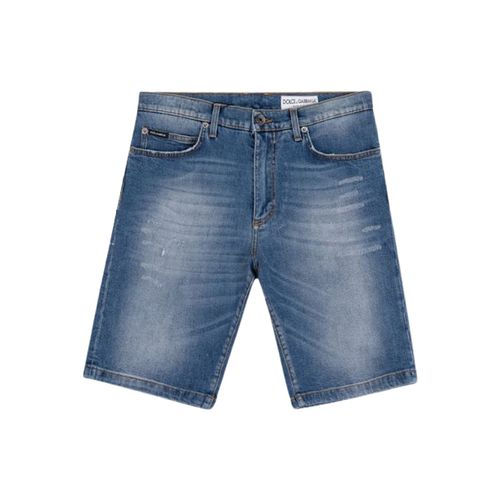 Quần Shorts Nam Jeans Dolce & Gabbana D&G GY4JED G8GV3 Màu Xanh