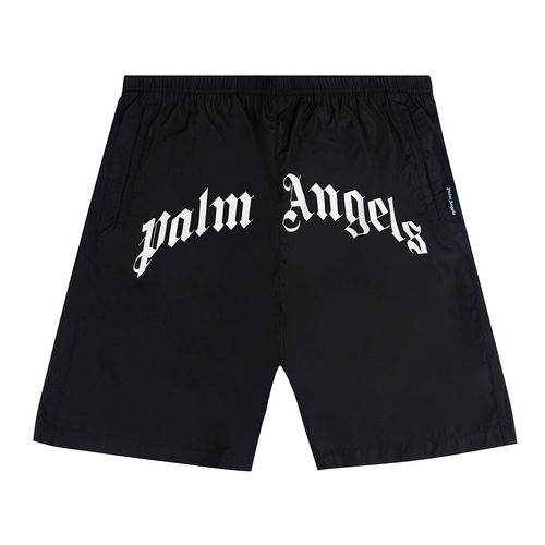 Quần Shorts Palm Angels Logo Printed Straight PMFA005C99FAB001 1001 Màu Đen