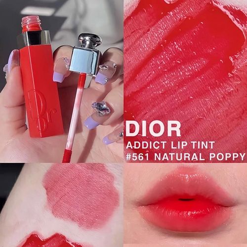 Son Dior Addict Lip Tattoo 561 Natural Poppy Phiên Bản 2022 Màu Đỏ Cam-4