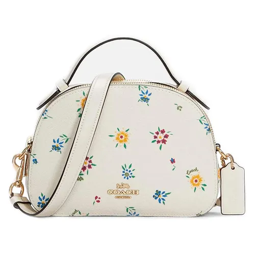 Túi Đeo Chéo Coach Serena Satchel With Wild Meadow Print C4252 Chalk Multi Màu Trắng