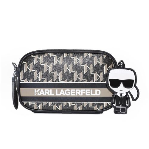 Túi Đeo Chéo  Karl Lagerfeld Ikonik Kuilt Black Shoulder Bag Màu Đen