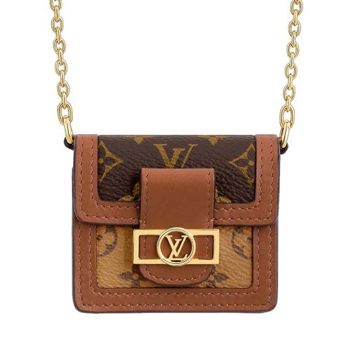 Túi Đeo Chéo Louis Vuitton LV Dauphine Micro Bag For Earphones M80250 Màu Nâu