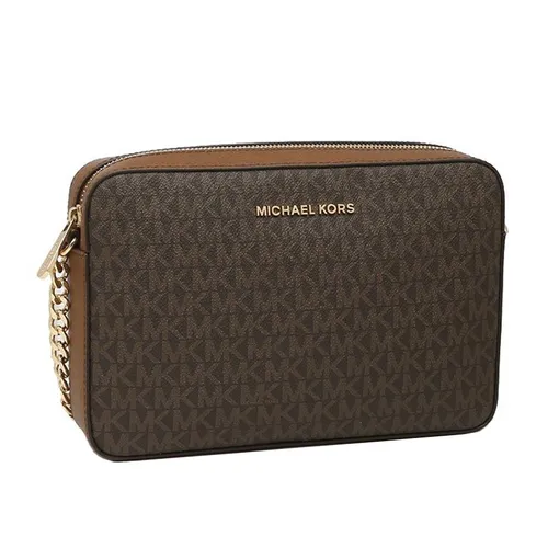Túi Đeo Chéo Michael Kors MK Jet Set Signature Crossbody Bag Màu Nâu