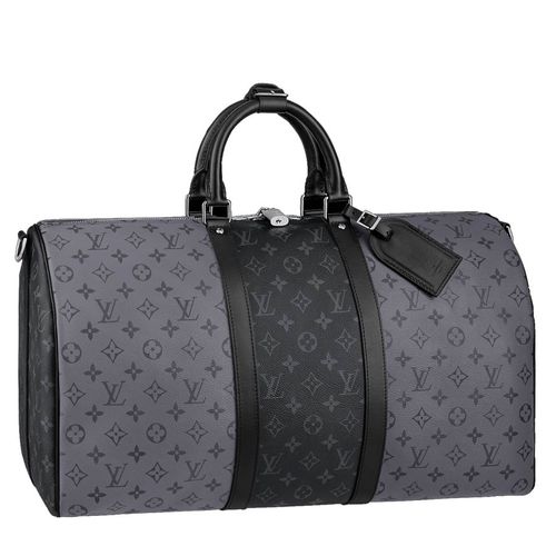 Túi Đựng Đồ Louis Vuitton LV Keepall Bandoulière 50 M45392 Màu Đen Xám-1