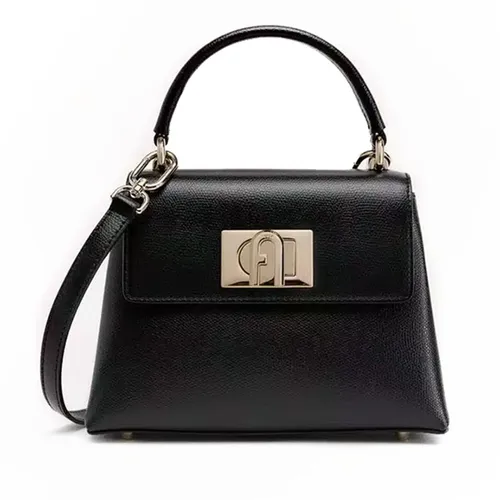 Túi xách Furla - Túi Xách Tay Furla 1927 Top Handle Mini Nero Màu Đen - Vua Hàng Hiệu