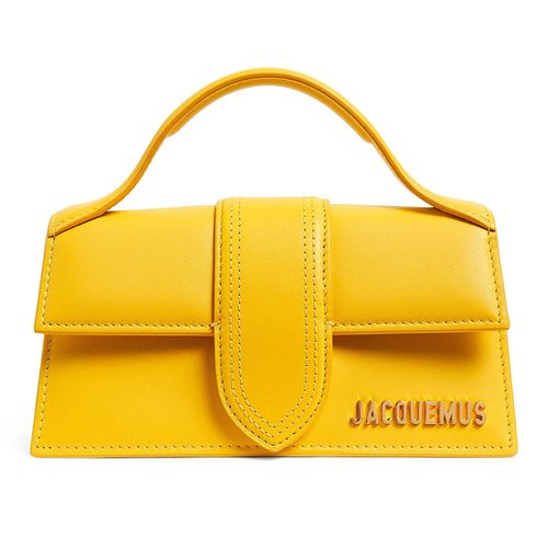 Túi Xách Tay Jacquemus Mini Leather Le Bambino Top-Handle Bag Size 18, Màu Vàng