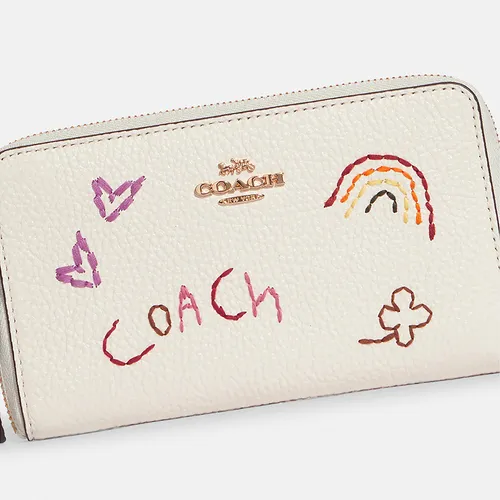 Mua Ví Coach Medium ID Zip Wallet With Diary Embroidery Màu Trắng - Coach -  Mua tại Vua Hàng Hiệu h046280