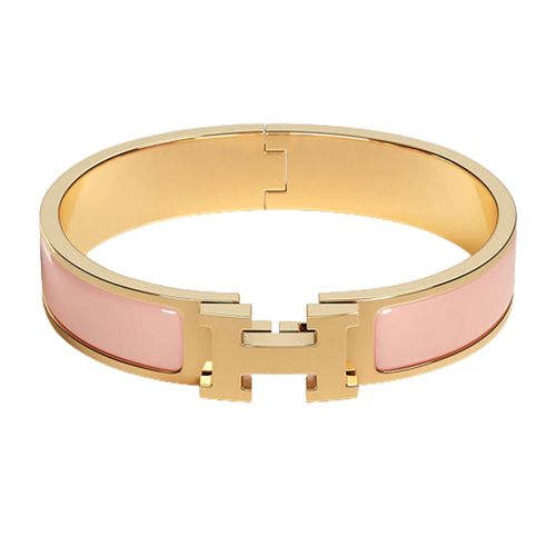 Vòng Đeo Tay Hermès Clic H Bracelet Màu Vàng Phối Hồng