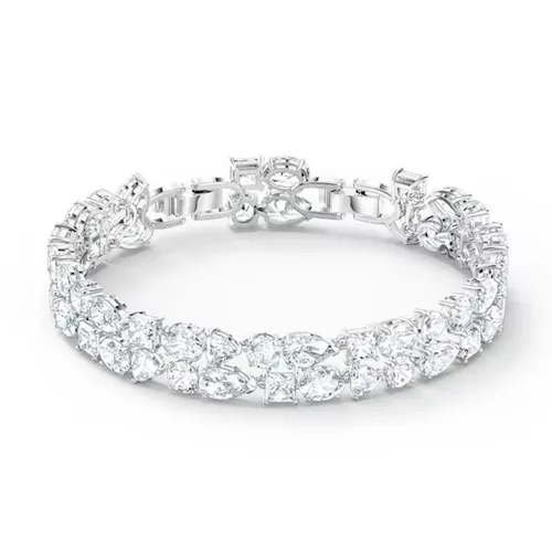 Vòng Đeo Tay Swarovski Tennis Deluxe Braceletmixed Cuts, White, Rhodium Plated 5562088 Màu Trắng - Trang sức - Vua Hàng Hiệu