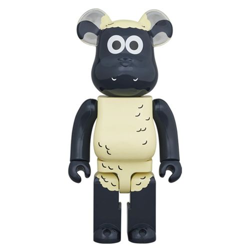 Đồ Chơi Mô Hình Bearbrick Shaun The Sheep FW21 Màu Đen Vàng Size 1000%-1