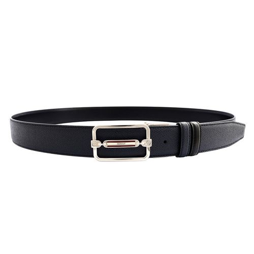 Thắt Lưng Bally Men's Steff Reversible Grained Leather Belt 6226699 Màu Xanh/Đen