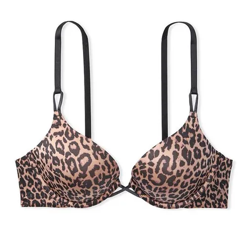 Áo Lót Victoria's Secret Bombshell Bombshell Thun Lạnh Họa Tiết Da Beo 331016QBT Màu Nâu Size 32A