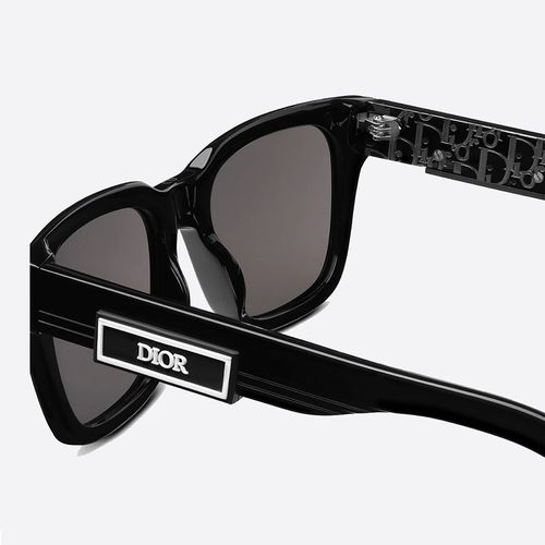 Kính Mát Dior Black Rectangular Sunglasses DiorB23 S1I 10A0 Màu Đen-3