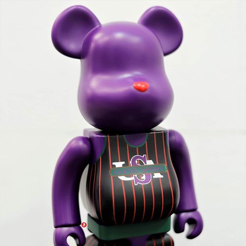 Đồ Chơi Mô Hình Bearbrick Guess Sport Jersey Purple Màu Tím Size 100% & 400%-2