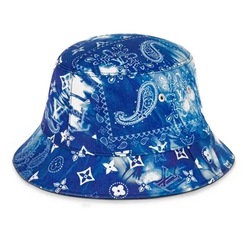 Mũ Nam Louis Vuitton Monogram Essential Bucket Hat Blue M78772  LUXITY