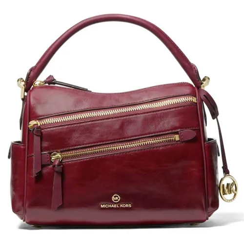 Túi Xách Michael Kors MK Lorimer Small Zip Satchel Dark Berry Màu Đỏ