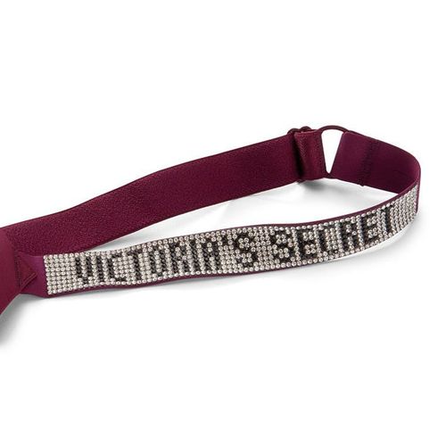 Áo Lót Victoria's Secret Bombshell Dây Đá Chữ Logo 409194SDC Màu Tím Rượu Size 32A-4