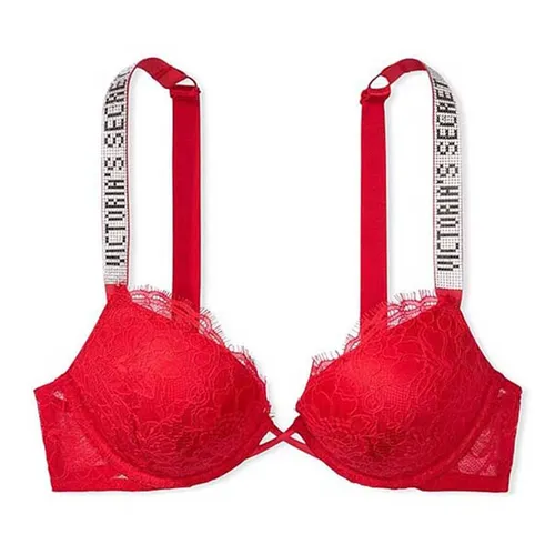 Áo Lót Victoria's Secret Bombshell Ren Dây Đá Chữ Logo 403419QD4 Màu Đỏ Size 32B