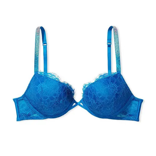 Thời trang - Áo Lót Victoria's Secret Bombshell Ren Dây Đính Đá 128243QD2 Màu Xanh Size 32A - Vua Hàng Hiệu
