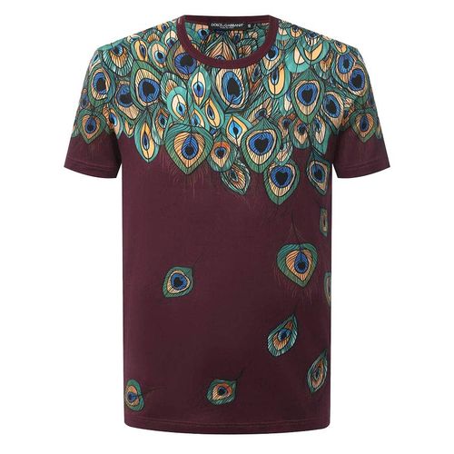 Áo Phông Dolce & Gabbana Printed Cotton-Jersey T-Shirt Phối Màu