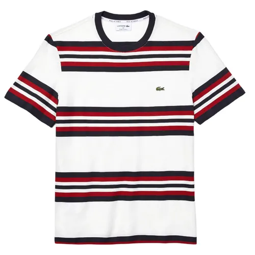 Áo Phông Lacoste Men's Made in France Tricolour Striped Cotton T-Shirt TH1609 10 GAL Phối Màu Size M