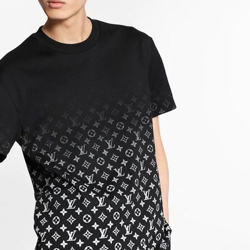 Áo Phông Louis Vuitton Monogram Gradient T-Shirt Màu Đen-1