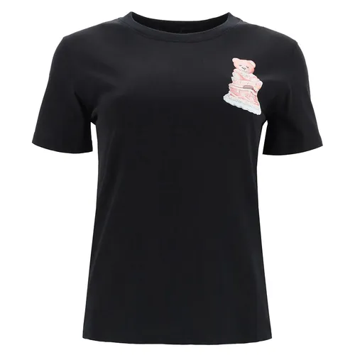 Áo Phông Moschino Women's Teddy Cake Print T-Shirt V0709 5440 1555 Màu Đen Size 38 - Thời trang - Vua Hàng Hiệu