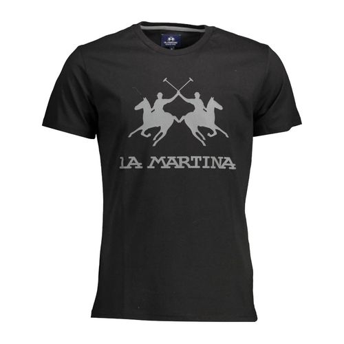 Áo Phông Nam La Martina In Logo Lớn Màu Đen Size M-1