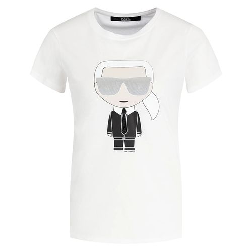 Áo Phông Nữ Karl Lagerfeld Ikonik Karl T-shirt Màu Trắng