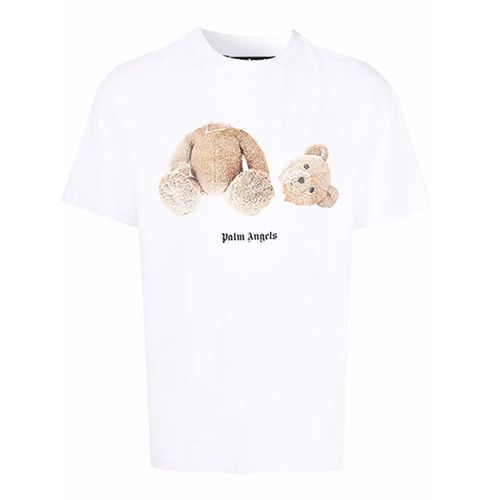 Áo Phông Palm Angels Bear Classic T-Shirt PMAA001C99JER001 160 Màu Trắng Size M