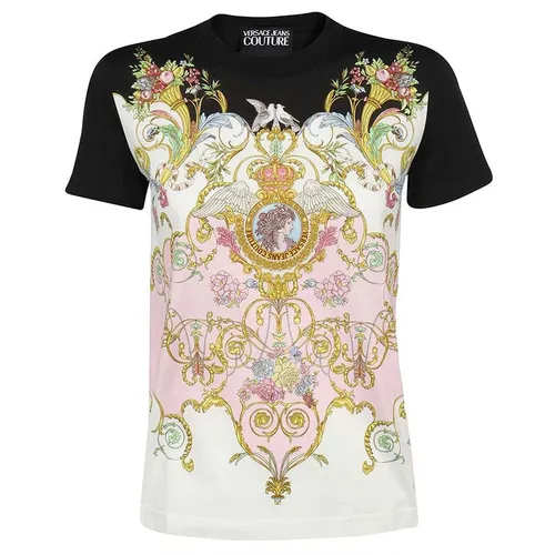 Áo Phông Versace Jeans Couture Print Versailles Họa Tiết B2HWA727 S0225 O16 Màu Đen
