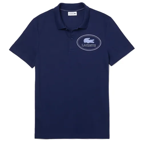 Áo Polo Nam Lacoste Men's Slim Fit Embroidered Crocodile Cotton Piqué Polo PH9733-51 Màu Xanh Navy Size M
