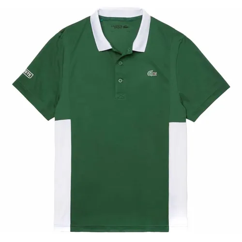 Áo Polo Lacoste Men's Sport Piqué Polo Shirt Green / White DH2053-51 7AZ Màu Xanh Lá Cây Size S