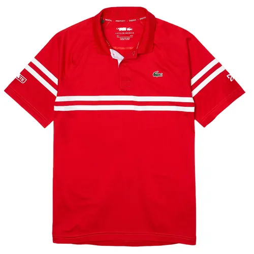 Áo Polo Lacoste Mens Sport x Novak Djokovic Ultra Light Tennis Polo - Red/White Màu Đỏ Size XS