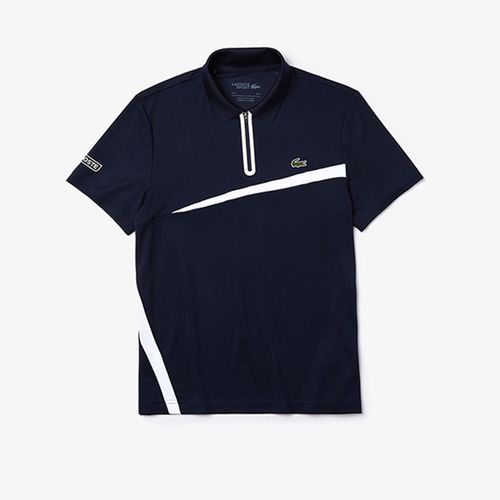 Áo Polo Lacoste Sport Paneled Breathable Piqué Tennis Polo Shirt Màu Xanh Navy Size M-5