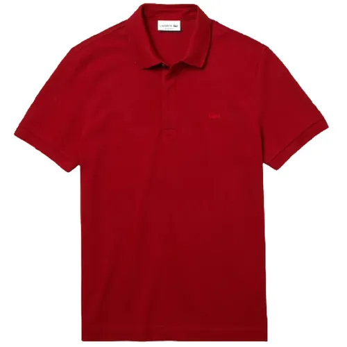 Áo Polo Men's Lacoste Paris Shirt Regular Fit Stretch Cotton Piqué PH5522-Z1Q Màu Đỏ Size M