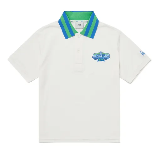 Áo Polo MLB All-Star Game Overfit Pique T-shirt LA Dodgers 3APQB0724-07IVS Màu Trắng - Thời trang - Vua Hàng Hiệu