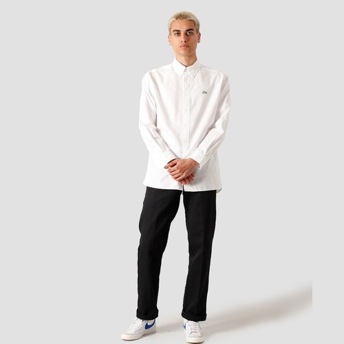 Áo Sơ Mi Lacoste Men's Long Sleeve Woven Shirt 02 White Flour CH3942 10 NJU Màu Trắng Size 39-1