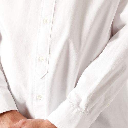 Áo Sơ Mi Lacoste Men's Long Sleeve Woven Shirt 02 White Flour CH3942 10 NJU Màu Trắng Size 39-5