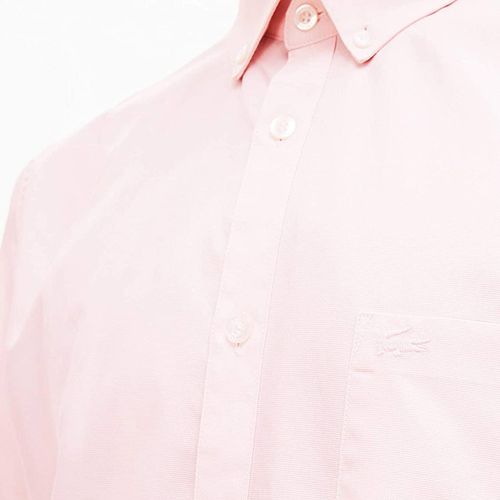 Áo Sơ Mi Lacoste Men's Short Sleeve Shirt – CH9612 10 99P Màu Hồng Size 39-4