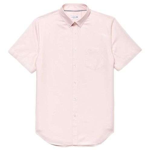 Áo Sơ Mi Lacoste Men's Short Sleeve Shirt – CH9612 10 99P Màu Hồng Size 39-5