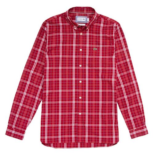 Áo Sơ Mi Lacoste Men's Slim Fit Strech Cotton Oxford Shirt CH0188-51 Màu Đỏ Size S