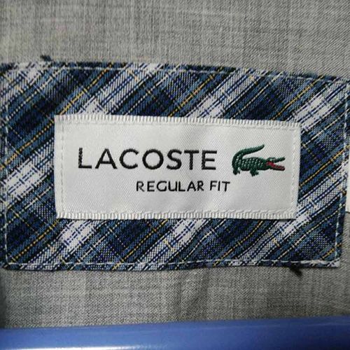 Áo Sơ Mi Lacoste Oxford Check Button Down Shirt Regular CH1539 10 0Y0 Màu Xanh Kẻ Size 41-4
