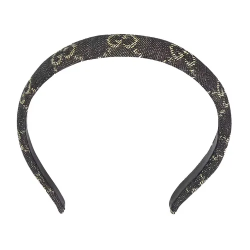 Bờm Tóc Gucci GG Denim Head Band Màu Đen Xám