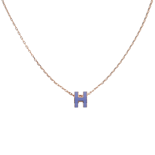 Pre-Owned Hermes Necklace H Cube Cage Do Ash Silver Orange Enamel Pendant  Chain Ladies (Good) - Walmart.com