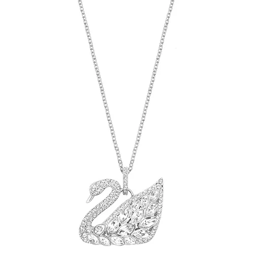 Dây Chuyền Swarovski Swan Lake Pendant Swan, White, Rhodium Plated 5259152 Màu Bạc