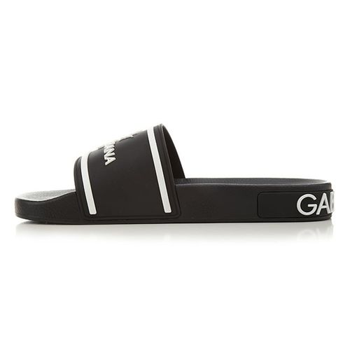 Dép Dolce & Gabbana Slides With Logo Màu Đen